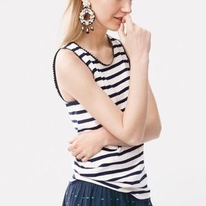 J. Crew Scalloped Striped Tank